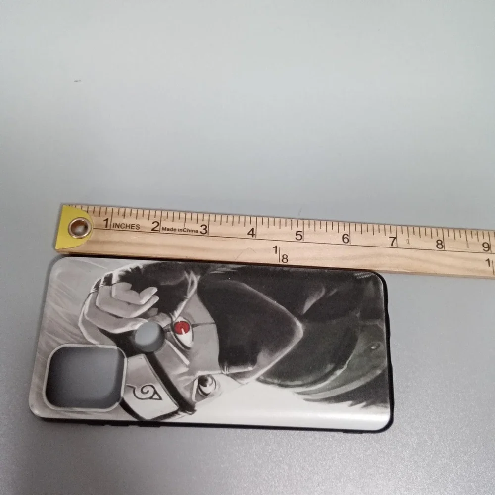 Naruto Kakashi Hatake Anime Phone Case Black White‎ Sharingan Eye 6.5x3 Inch